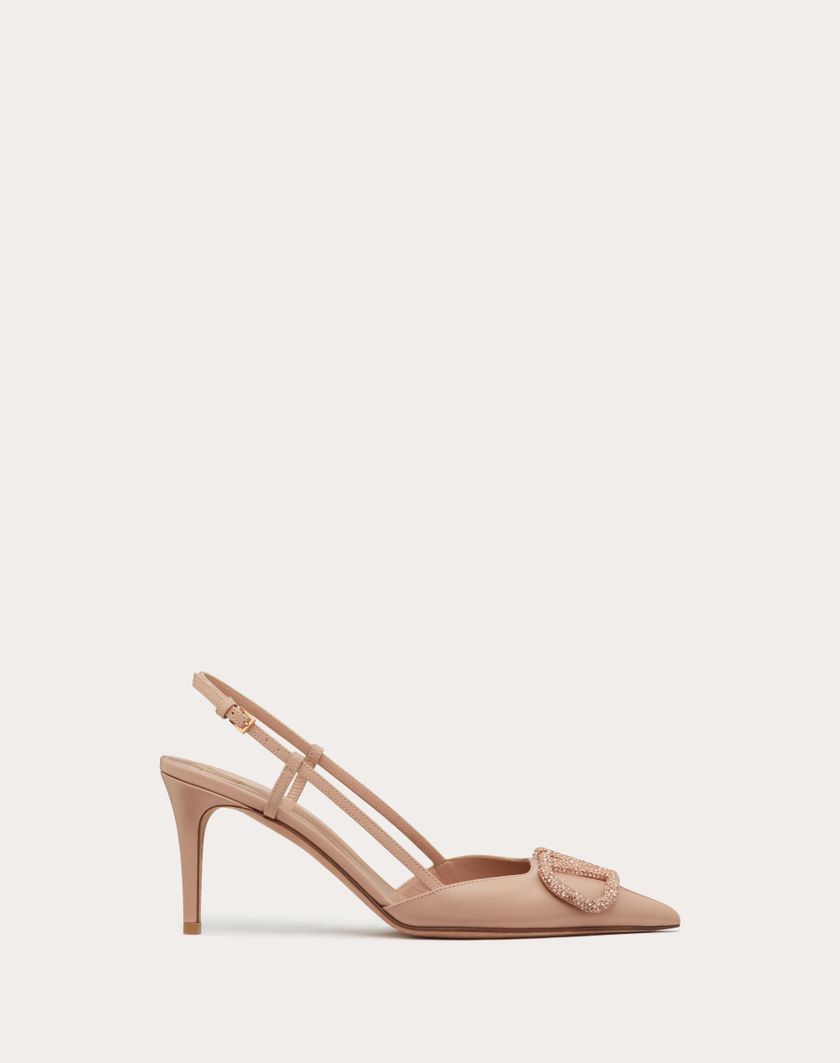 VLOGO SIGNATURE SLINGBACK PUMP IN CALFSKIN LEATHER 80MM - Image 5